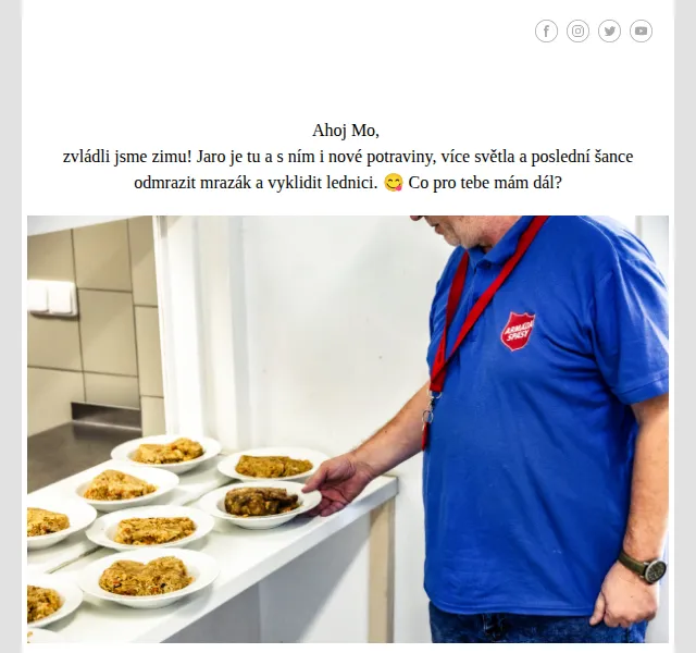 Petra ze Zachraň jídlo: Darujte a zachraňte obědy – červen 2026 | Nuslet.cz