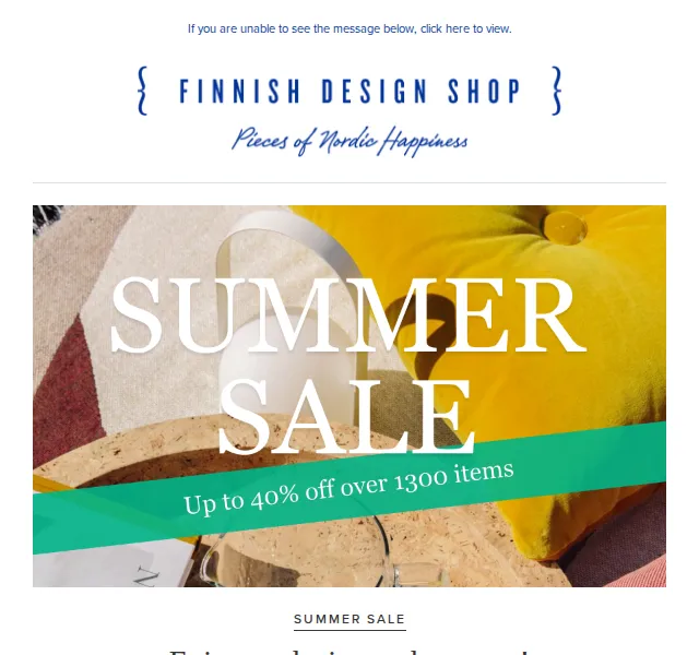 Finnish Design Shop: Summer Sale – až 40 % na 1300 produktů | červen 2026 | Nuslet.cz