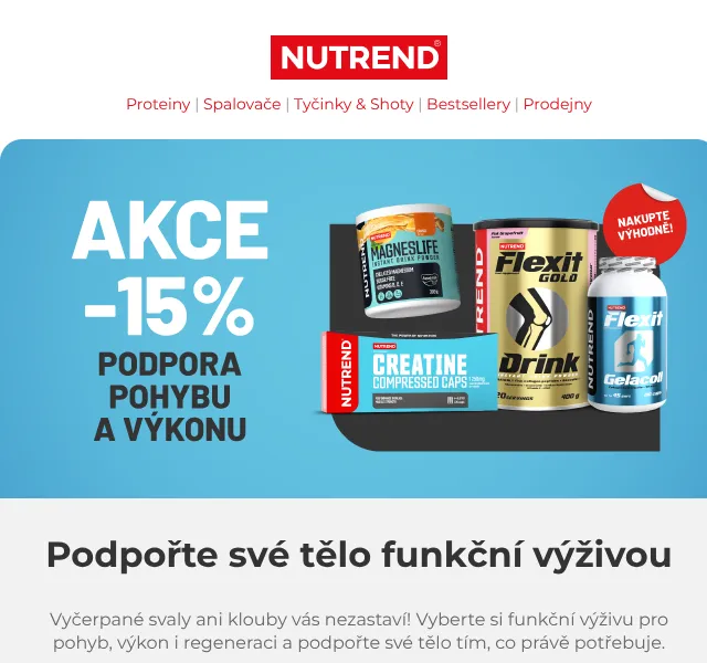Nutrend: -15 % na funkční výživu – červen 2026 | Nuslet.cz