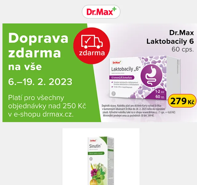Dr.Max E-shop: Doprava zdarma a slevy až 33 % – červenec 2026 | Nuslet.cz