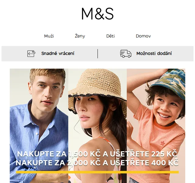 Marks and Spencer: Letní slevy až 400 Kč – červenec 2026 | Nuslet.cz