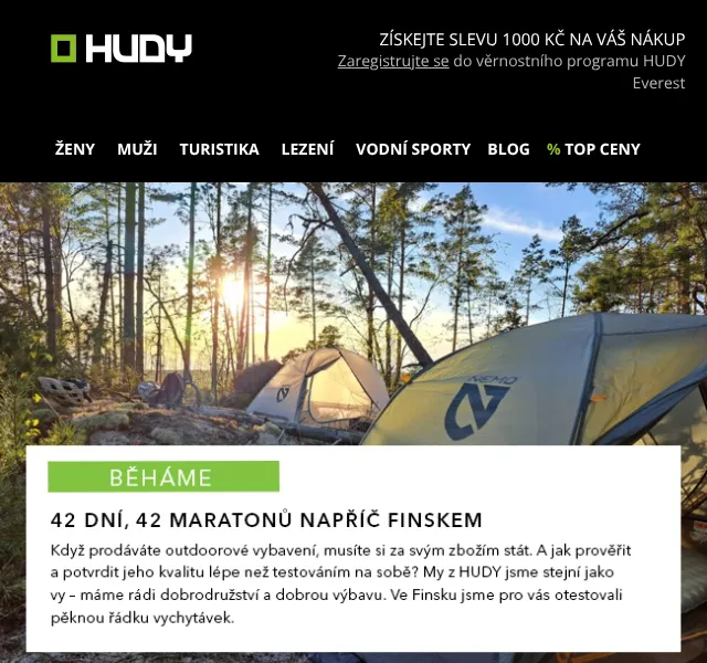 Hudy: Sleva 1000 Kč na nákup – srpen 2026 | Nuslet.cz