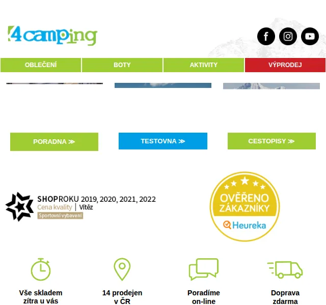 4camping: Sleva 12 % na novinky – červenec 2026 | Nuslet.cz