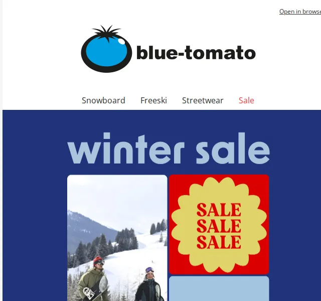 BLUE TOMATO: Winter Sale 50% sleva – červenec 2026 | Nuslet.cz