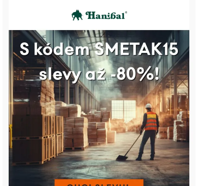 Hanibal.cz: Sleva až 80% s kódem SMETAK15 – červenec 2026 | Nuslet.cz