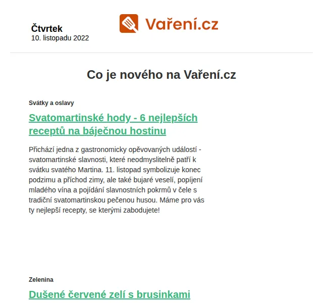 Vaření.cz: Svatomartinské recepty – říjen 2026 | Nuslet.cz