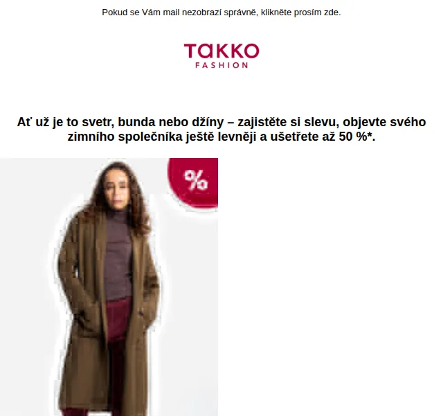 Takko Fashion: Výprodej až 50 % – červenec 2026 | Nuslet.cz