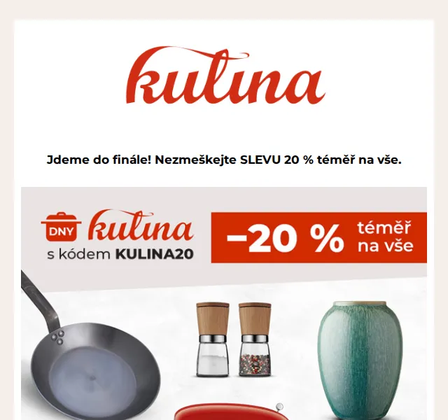 KULINA: Sleva 20 % na kuchynské potřeby – září 2022 | Nuslet.cz