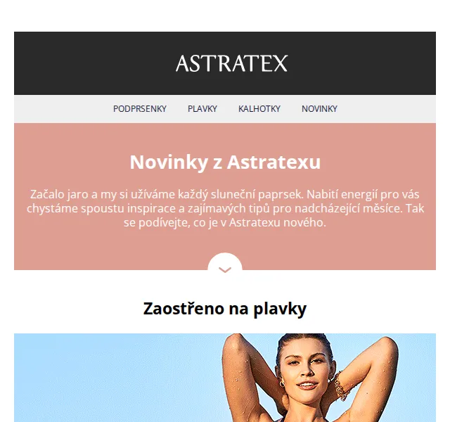 Astratex: Nové plavky a prádlo na jaro – červen 2026 | Nuslet.cz