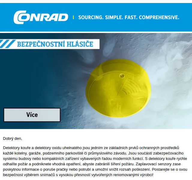 Conrad Electronic: Bezpečnostní technika a detektory – červen 2026 | Nuslet.cz