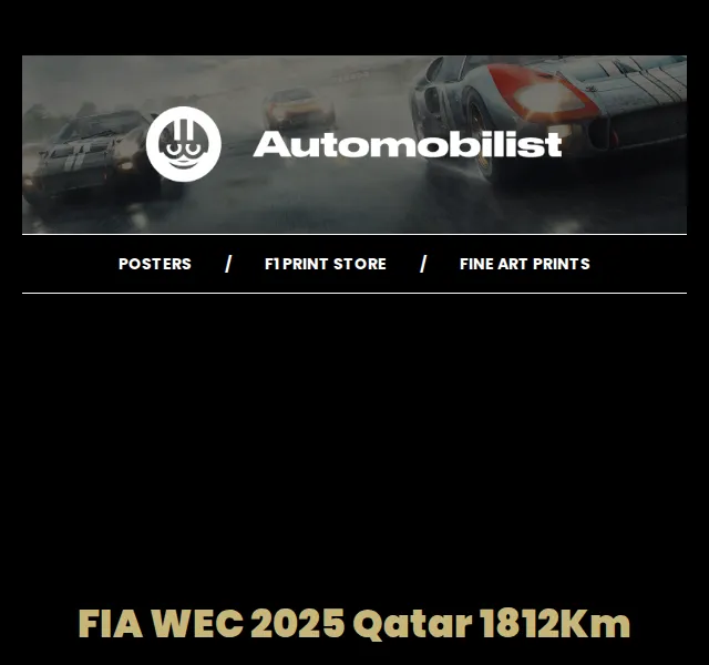 Automobilist: Plakát Qatar 1812Km – limitovaná edice 350 ks | červenec 2026 | Nuslet.cz