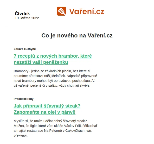 Vaření.cz: Recepty z nových brambor a čokoládový dezert s jahodami – červen 2026 | Nuslet.cz