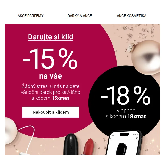 Notino: Až 18% sleva a dárky FOREO, Mugler & Rabanne – prosinec 2026 | Nuslet.cz