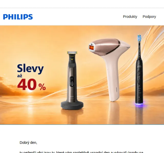 Philips: slevy až 40 % – červen 2026 | Nuslet.cz