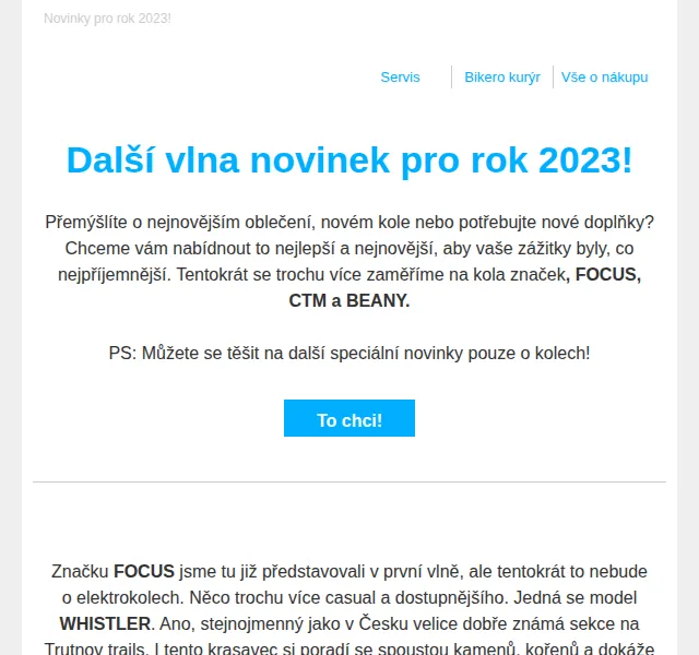 czbikero: Novinky FOCUS, CTM, BEANY – červenec 2026 | Nuslet.cz