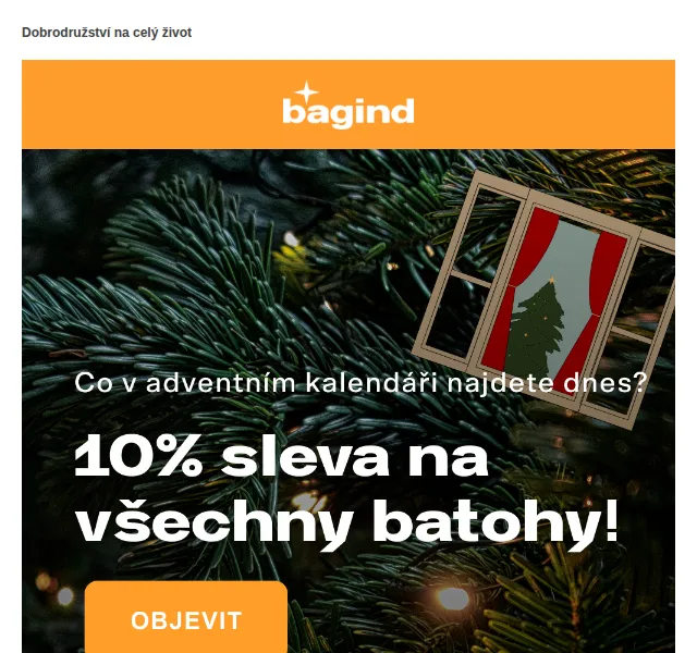 Bagind: 10% sleva na batohy – červen 2026 | Nuslet.cz