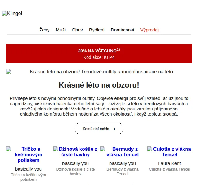 KLiNGEL: 20% sleva na vše – léto 2022 | Nuslet.cz