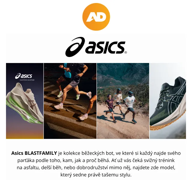 AD Sport: Asics NOVABLAST 6 a BLAZEBLAST běžecké bot