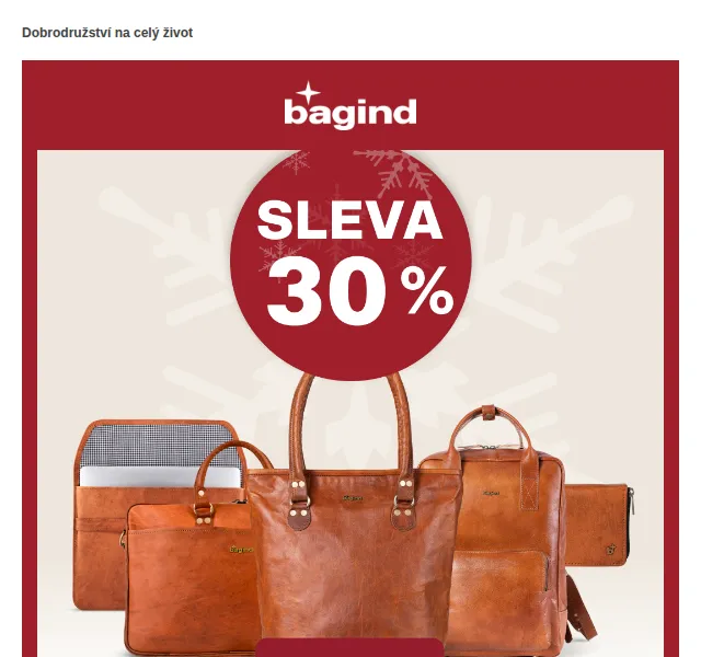 Bagind: sleva 30 % na vše – červenec 2026 | Nuslet.cz