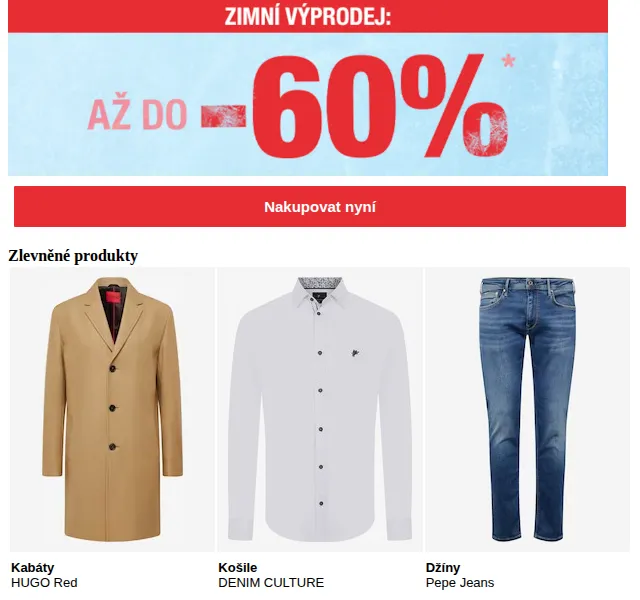 About You: Zimní výprodej až -60 % – Hugo Boss, Tommy Hilfiger – červenec 2026 | Nuslet.cz