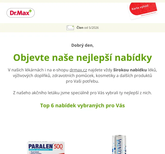 Dr.Max E-shop: Top nabídky srpen 2026 | Nuslet.cz