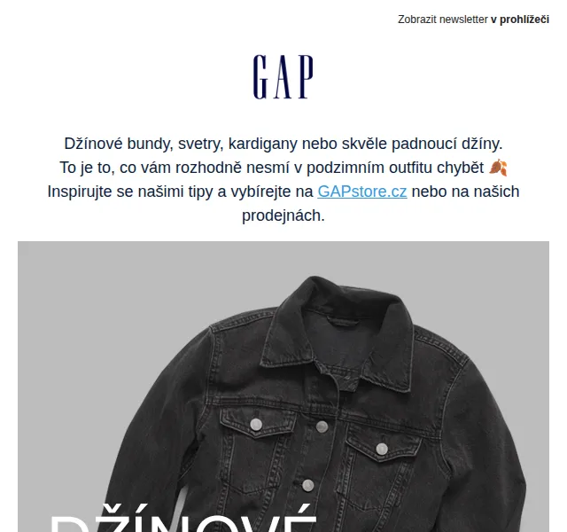 GAPstore.cz: Podzimní nezbytnosti – slevy až 40 % – červenec 2026 | Nuslet.cz