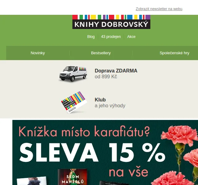 KnihyDobrovsky.cz: 15% sleva na knihy k MDŽ – březen 2026 | Nuslet.cz