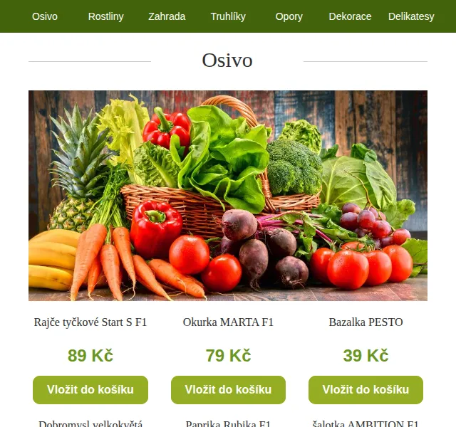 Truhlíkov.cz: Osivo zeleniny, bylinek a trvalek – červenec 2026 | Nuslet.cz