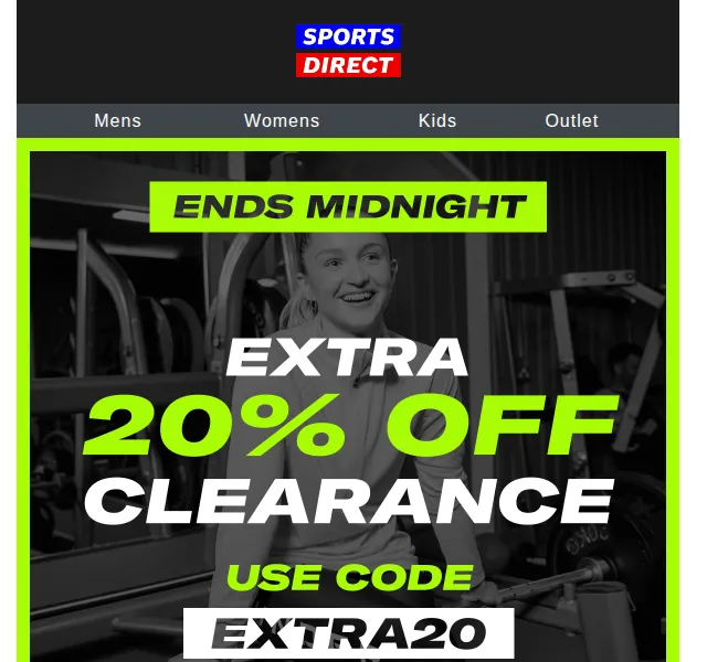 Sportsdirect: Extra 20 % na Clearance – červen 2026 | Nuslet.cz