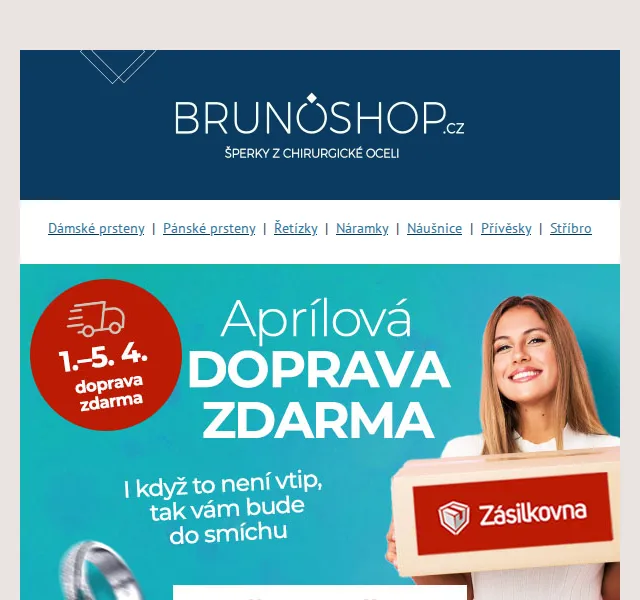 BRUNOshop.cz: Doprava zdarma na šperky – červen 2026 | Nuslet.cz