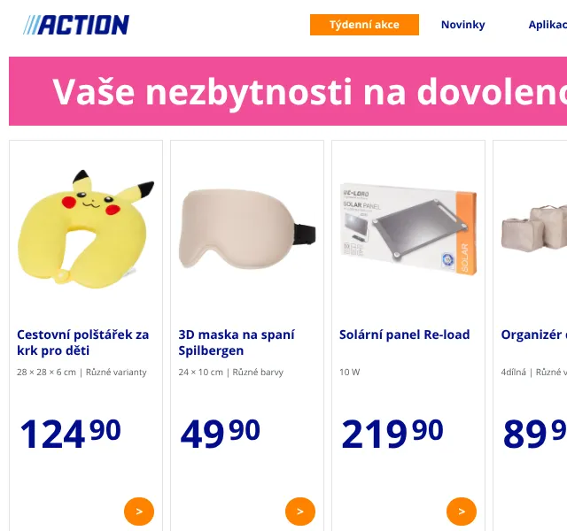 Action: Powerbanky, solární panely, cestovní doplňky – července 2026