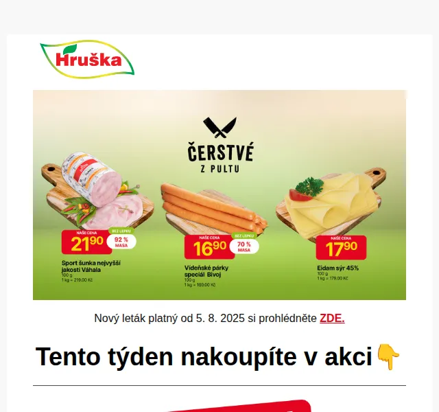 Hruška: Božkov za 169,90 Kč a Kofola za 25,90 Kč – srpen 2025 | Nuslet.cz