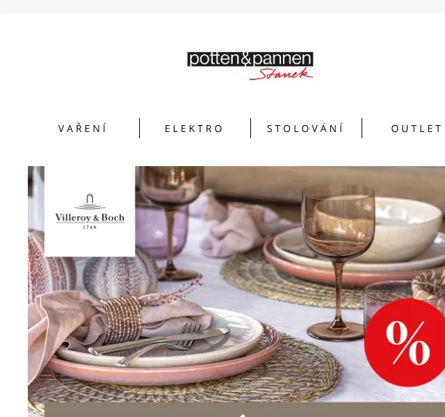 Potten & Pannen: Villeroy & Boch až 50 % – srpen 2026