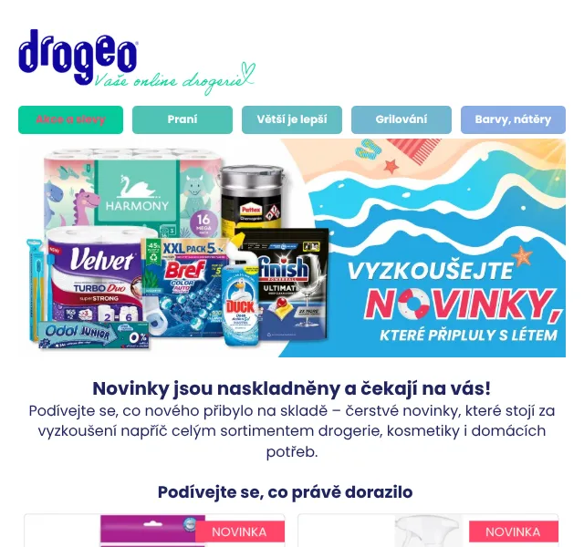 Drogeo: Nové drogerie a čistící prostředky – Červen 2026