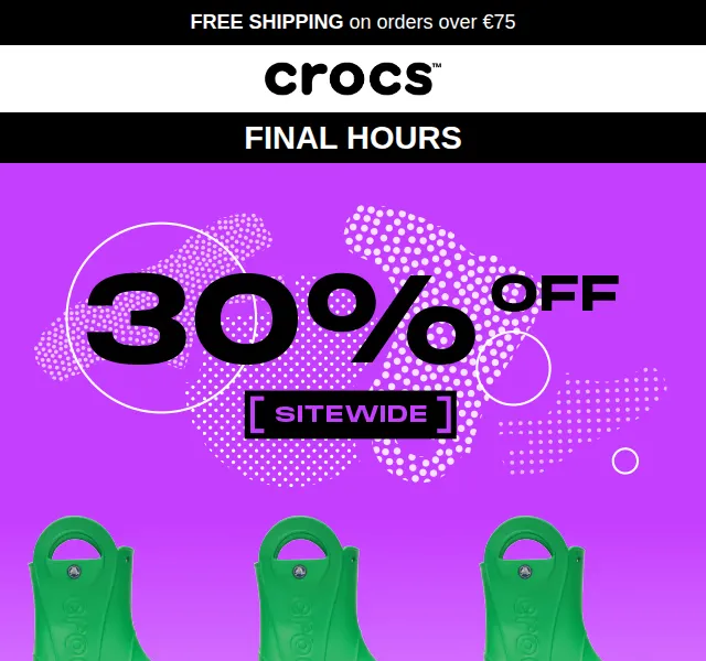 Crocs: sleva 30 % na vše – červen 2026 | Nuslet.cz