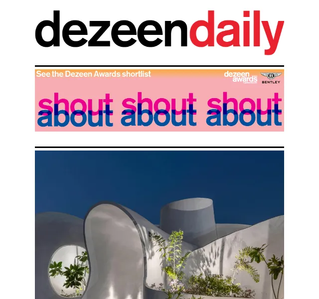 Dezeen Daily: Architektonické novinky a designové inspirace – červenec 2026 | Nuslet.cz