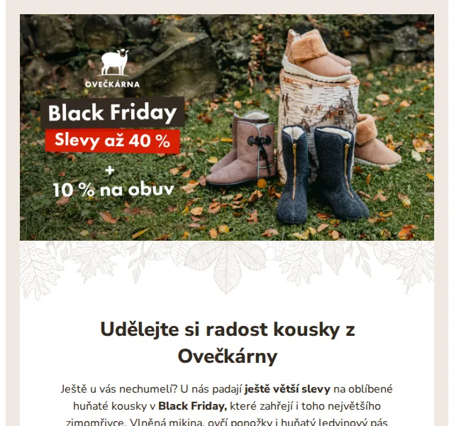 Ovečkárna: Black Friday až 40 % sleva – červen 2026 | Nuslet.cz