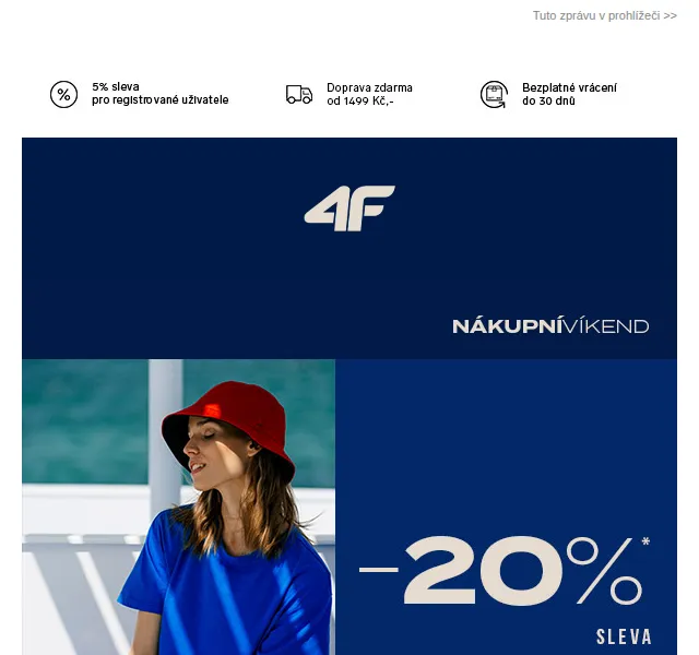 4Fstore: Víkendová sleva 20 % – červen 2026 | Nuslet.cz
