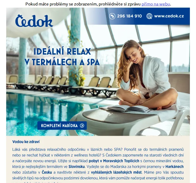 Čedok: Ideální relax v termálech a spa – červen 2026 | Nuslet.cz