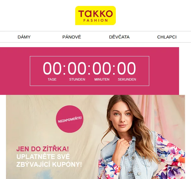 Takko Fashion: sleva až 30 % na celý sortiment – červen 2026 | Nuslet.cz