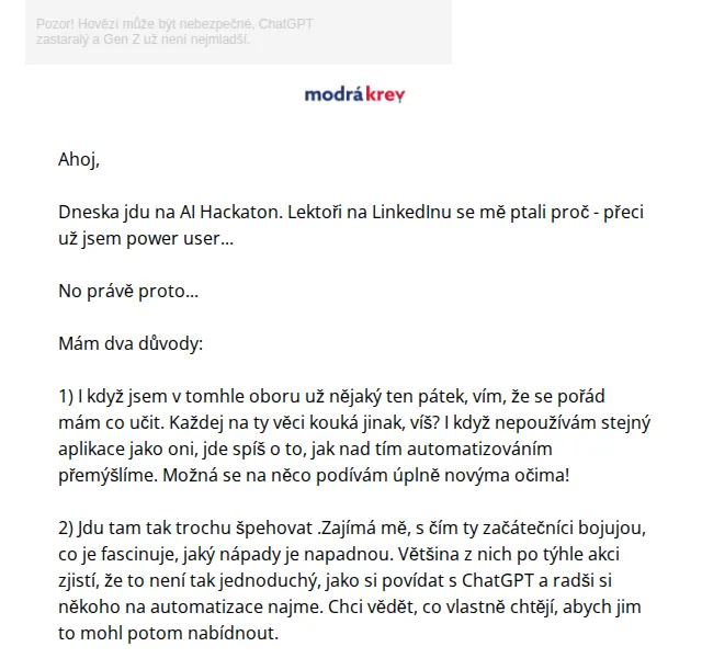 David Lörincz: AI hackaton a investice do aplikací – červen 2026 | Nuslet.cz
