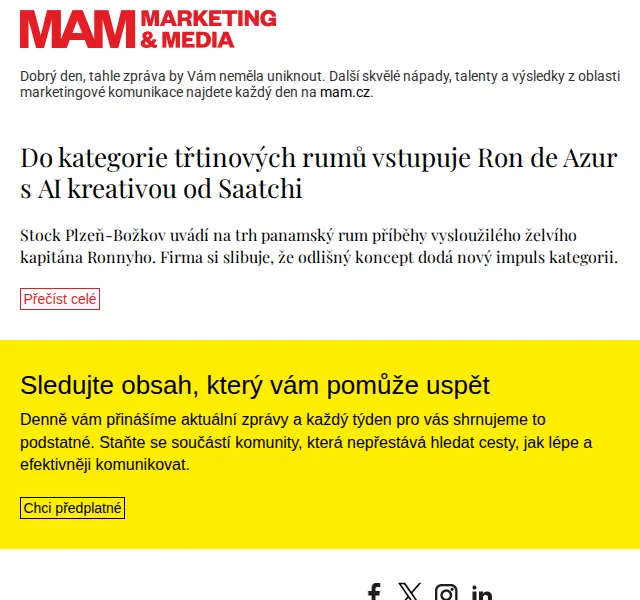 Marketing & Media: Ron de Azur rum s AI kreativou – červenec 2026 | Nuslet.cz