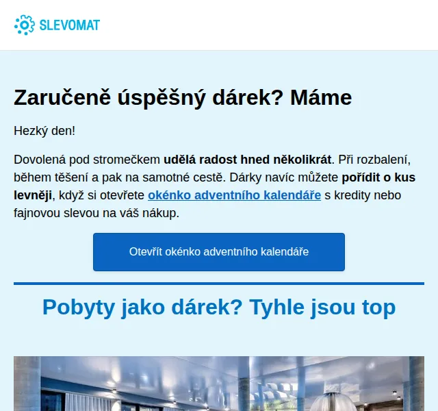 Slevomat: Dovolená pod stromečkem – wellness pobyty od 1 599 Kč – červen 2026 | Nuslet.cz