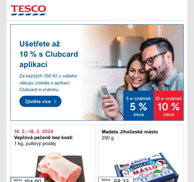 Tesco: Sbírejte e-známky a ušetřete – červenec 2026 | Nuslet.cz