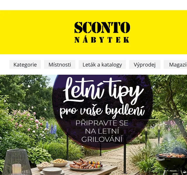 Sconto: Letní tipy pro bydlení – červen 2026 | Nuslet.cz