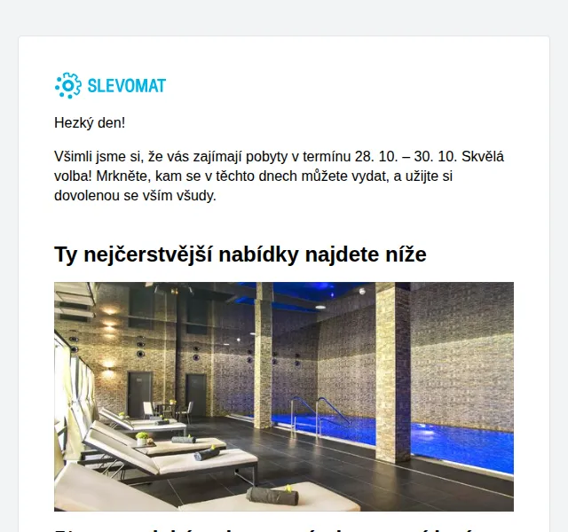 Slevomat: pobyty s wellness od 1 390 Kč – červen 2026 | Nuslet.cz