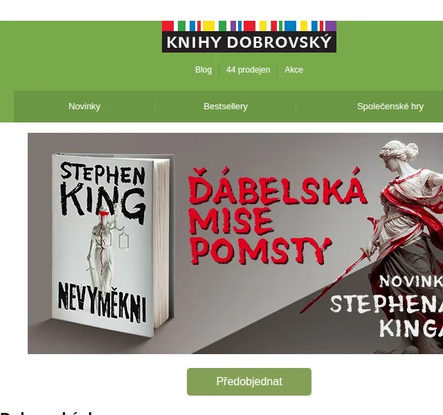 KnihyDobrovsky.cz: Nové knižní novinky se slevou až 26 % – duben 2026