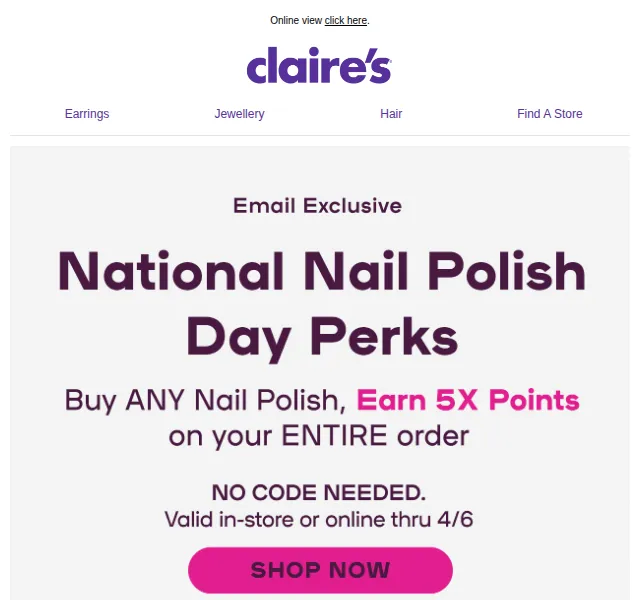 Claire's: 5x body na laky na nehty – červen 2026 | Nuslet.cz