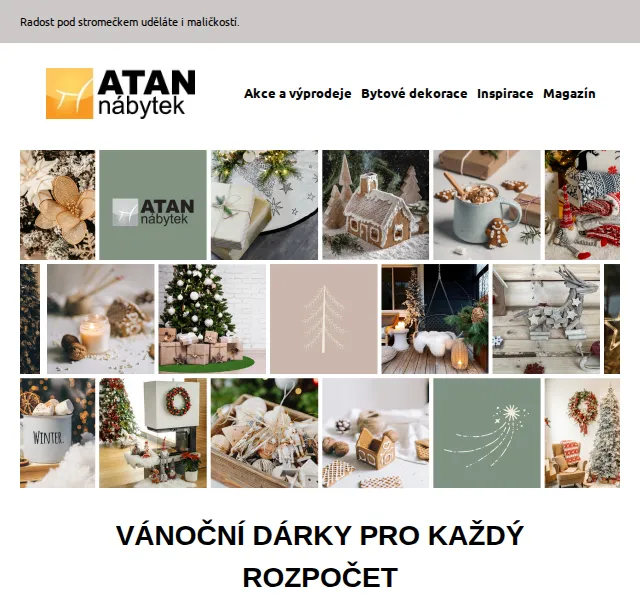 ATAN nábytek: Vánoční dárky od 300 Kč – červenec 2026 | Nuslet.cz