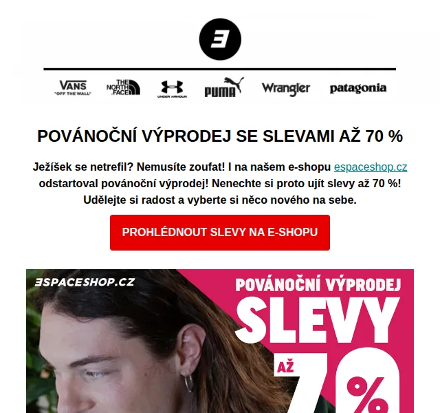 ESPACE: Povánoční výprodej se slevami až 70 % – červen 2026 | Nuslet.cz
